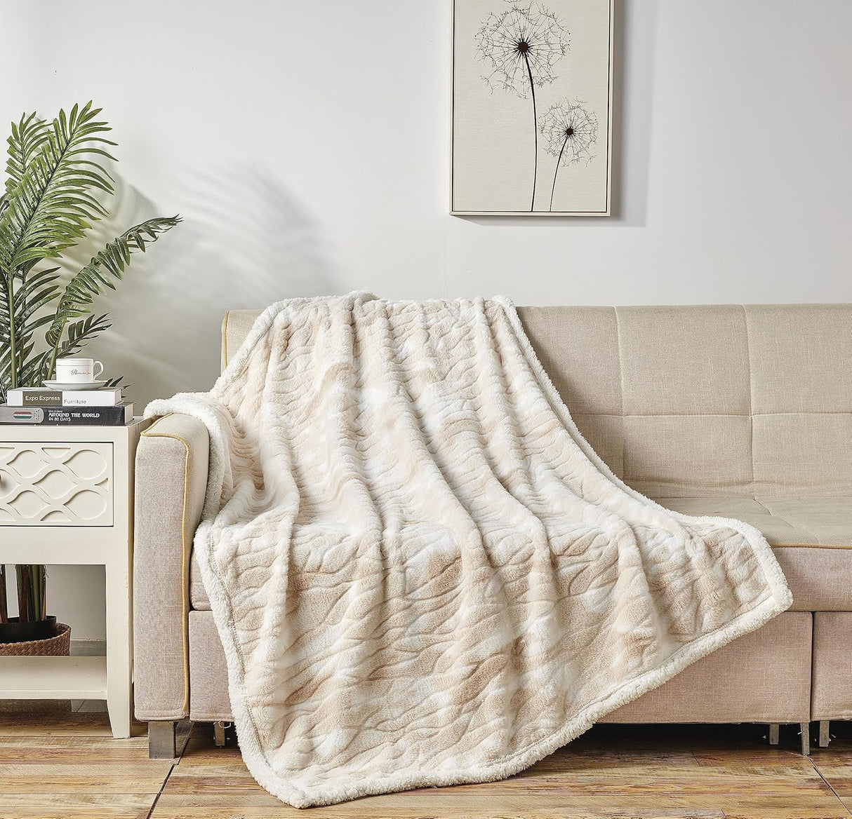 Alaska Faux Fur Shaggy Plush Sherpa Throw Blanket