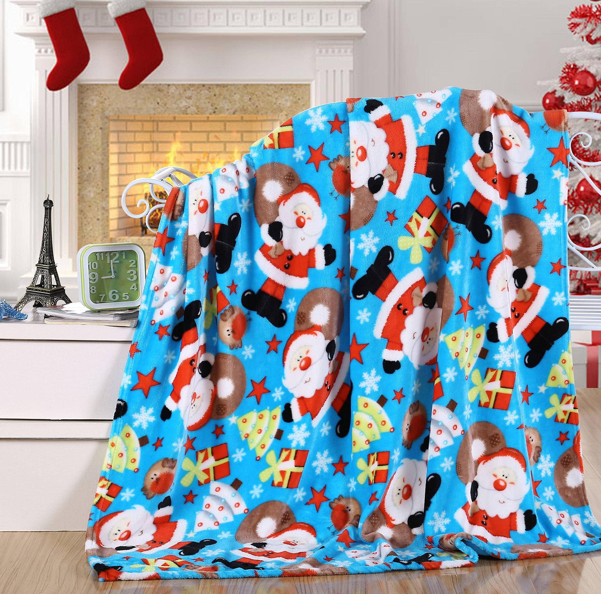 NobleHouse Velvet Touch Holiday Throw Fleece Blanket (50" x 60")