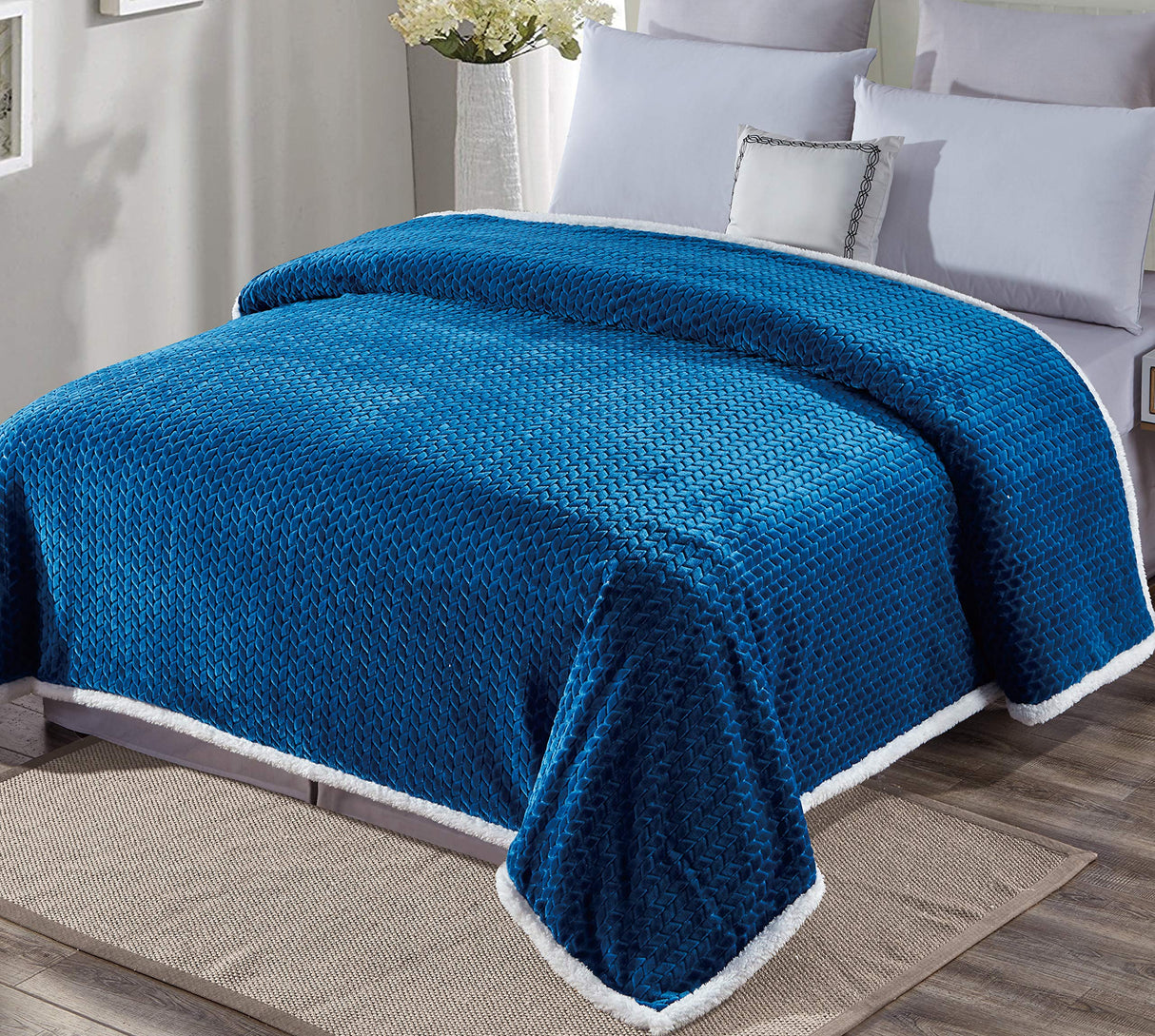 Faith, Hope, Love Home Décor Home Essentials Braided Sherpa Blanket