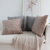 Throw pillow SUPER SOFT 3D  Geometric PATTERN Fur Pack of 2 throw pillows  18"x18" set of 2