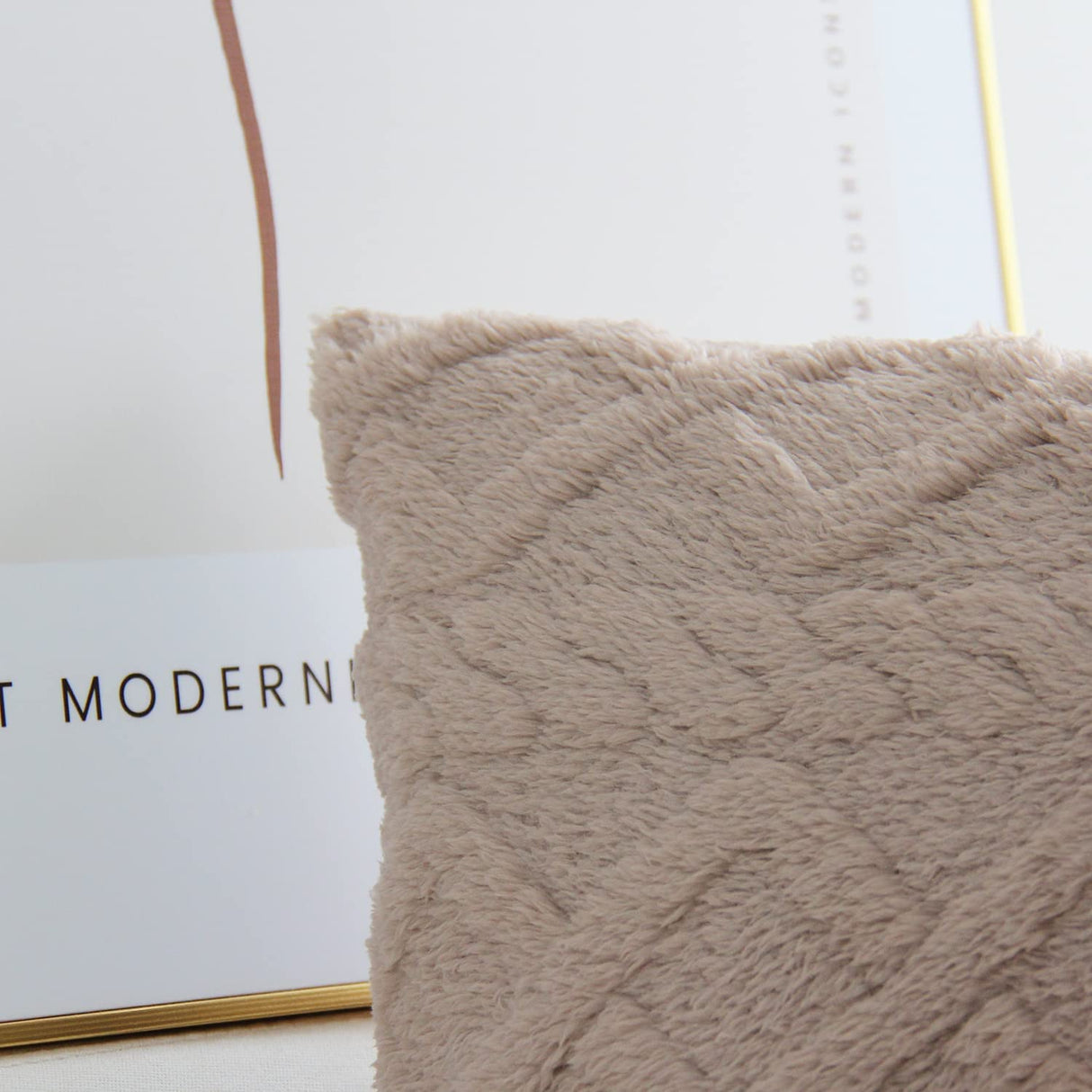 Throw pillow SUPER SOFT 3D  Geometric PATTERN Fur Pack of 2 throw pillows  18"x18" set of 2