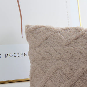 Throw pillow SUPER SOFT 3D  Geometric PATTERN Fur  Pack of 2 throw pillows WITH 450g insert 18"x18"