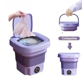 8L Portable Foldable Mini Washing Machine with Spin Dryer