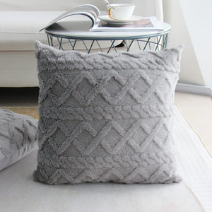 Throw pillow SUPER SOFT 3D FLORAL PATTERN Fur  Pack of 1 throw pillow WITH 450g insert 18"x18"