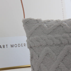 Throw pillow SUPER SOFT 3D  Geometric PATTERN Fur  Pack of 2 throw pillows WITH 450g insert 18"x18"