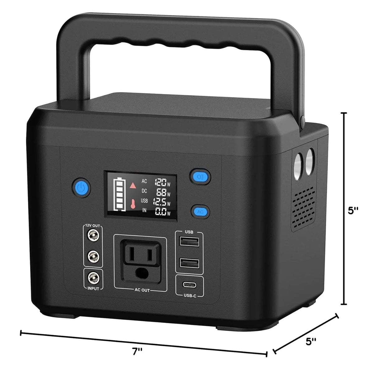 200W Portable Power Station 120Wh Backup Lithium Battery AC DC USB Outdoor Camping