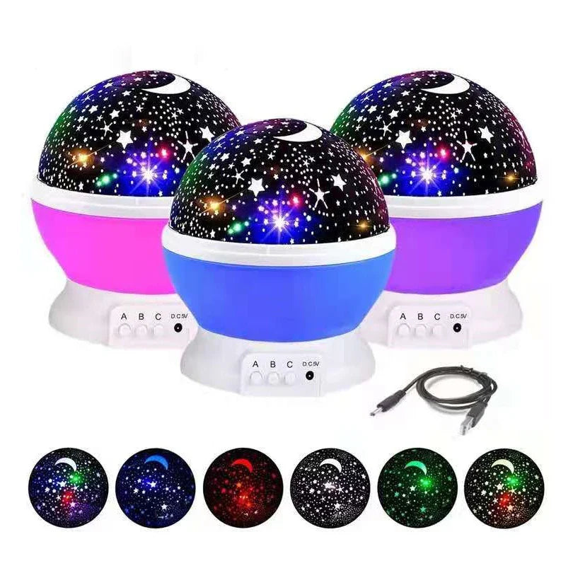 360° Rotating Galaxy Projector – LED Nebula Star Night Light for Kids Room