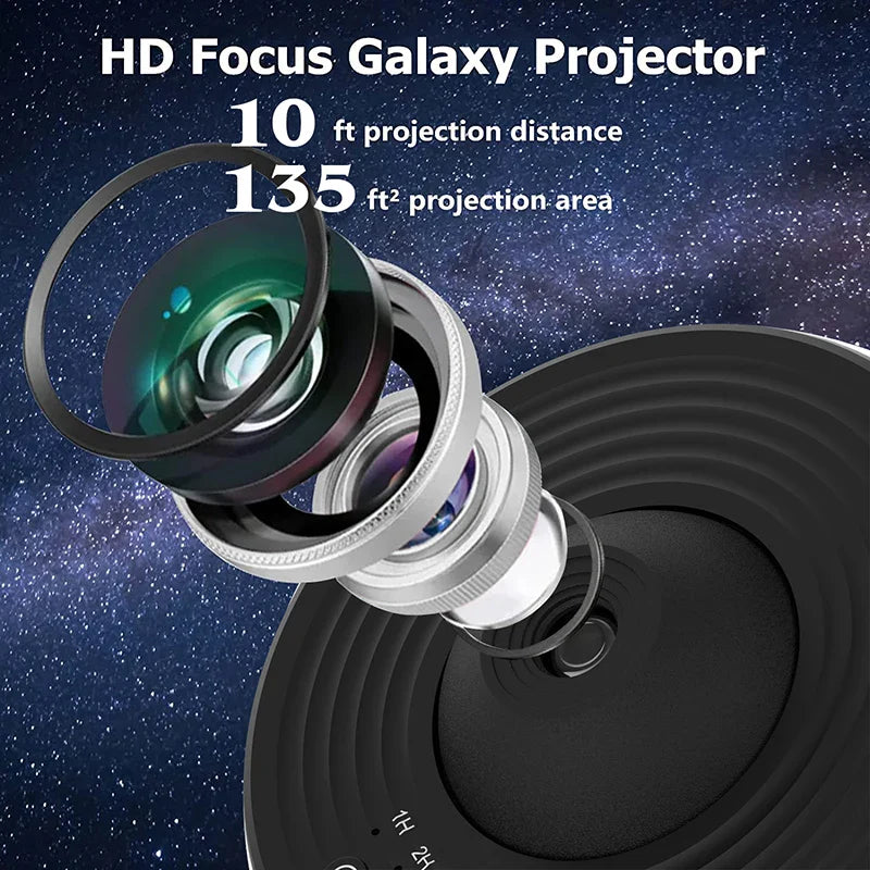 Galaxy Projector Starry Sky Night Light 360° Rotating Planetarium Lamp for Kids
