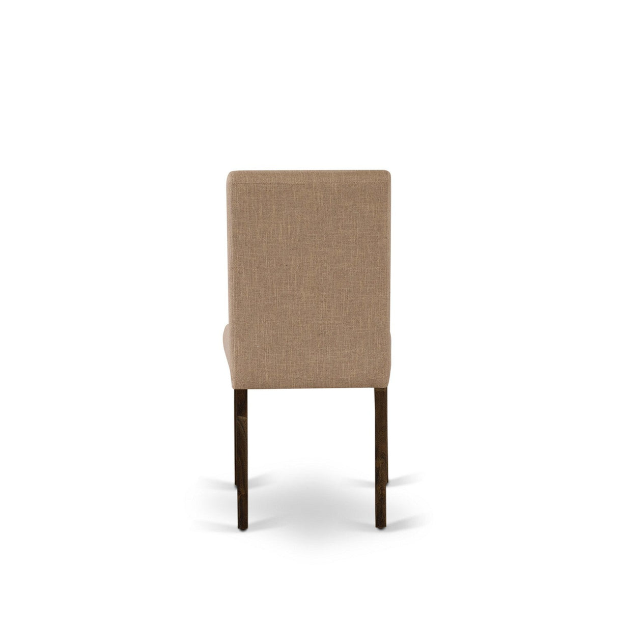EAST WEST FURNITURE - CNAB7-77-47 - 7-Pc Dinette Room Set- 6 Dining Chairs and Rectangular Dining Table - Light Sable Linen Fabric Seat and High Chair Back (Distressed Jacobean Finish)