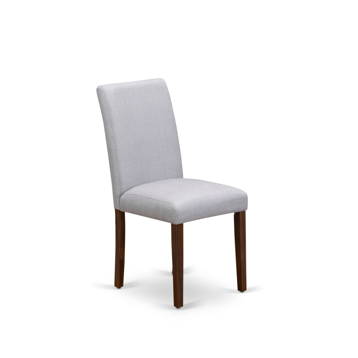 EAST WEST FURNITURE - CNAB5-N8-05 - 5-Pc Modern Dining Table Set- 4 Dining Chairs and Wood Dining Table - Grey Linen Fabric Seat and High Chair Back (Antique Walnut Finish)