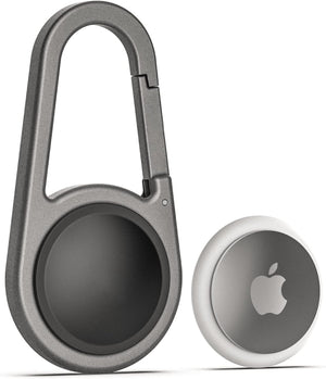 Carabiner-AirTag-Holder-with-Keychain-Ultra-Durable-Shockproof/Waterproof-Case-with-Spring-Loaded-Clip-(Designed-for-Apple-AirTag)-(Aluminum)-