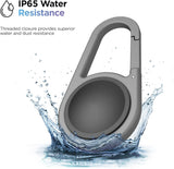 Carabiner AirTag Holder with Keychain - Ultra Durable Shockproof/Waterproof Case with Spring-Loaded Clip (Designed for Apple AirTag) (Aluminum)