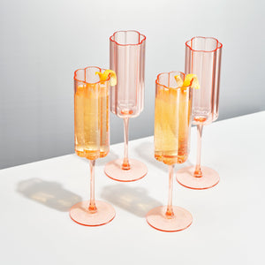 Tide-Champagne-Flute-Glassware,-Set-of-4-Champagne-Glasses