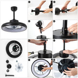 Loren 20" Modern 6-Speed Metal Dimmable Smart LED Ceiling Fan w/ App & Remote