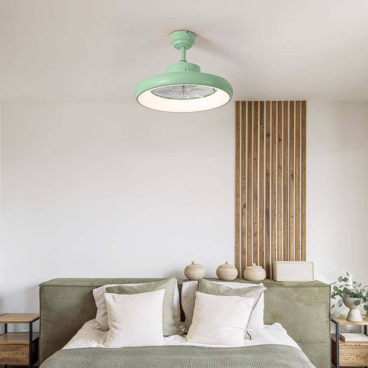Loren 20" Modern 6-Speed Metal Dimmable Smart LED Ceiling Fan w/ App & Remote