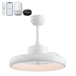 Loren 20" Modern 6-Speed Metal Dimmable Smart LED Ceiling Fan w/ App & Remote