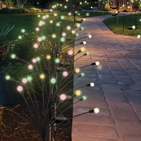 2-Pack-of-Flexible-8-Bulb-Branch-Solar-Colorful-Outdoor-Lights-(Total-16-Bulbs)-Christmas-Decoration-Lights