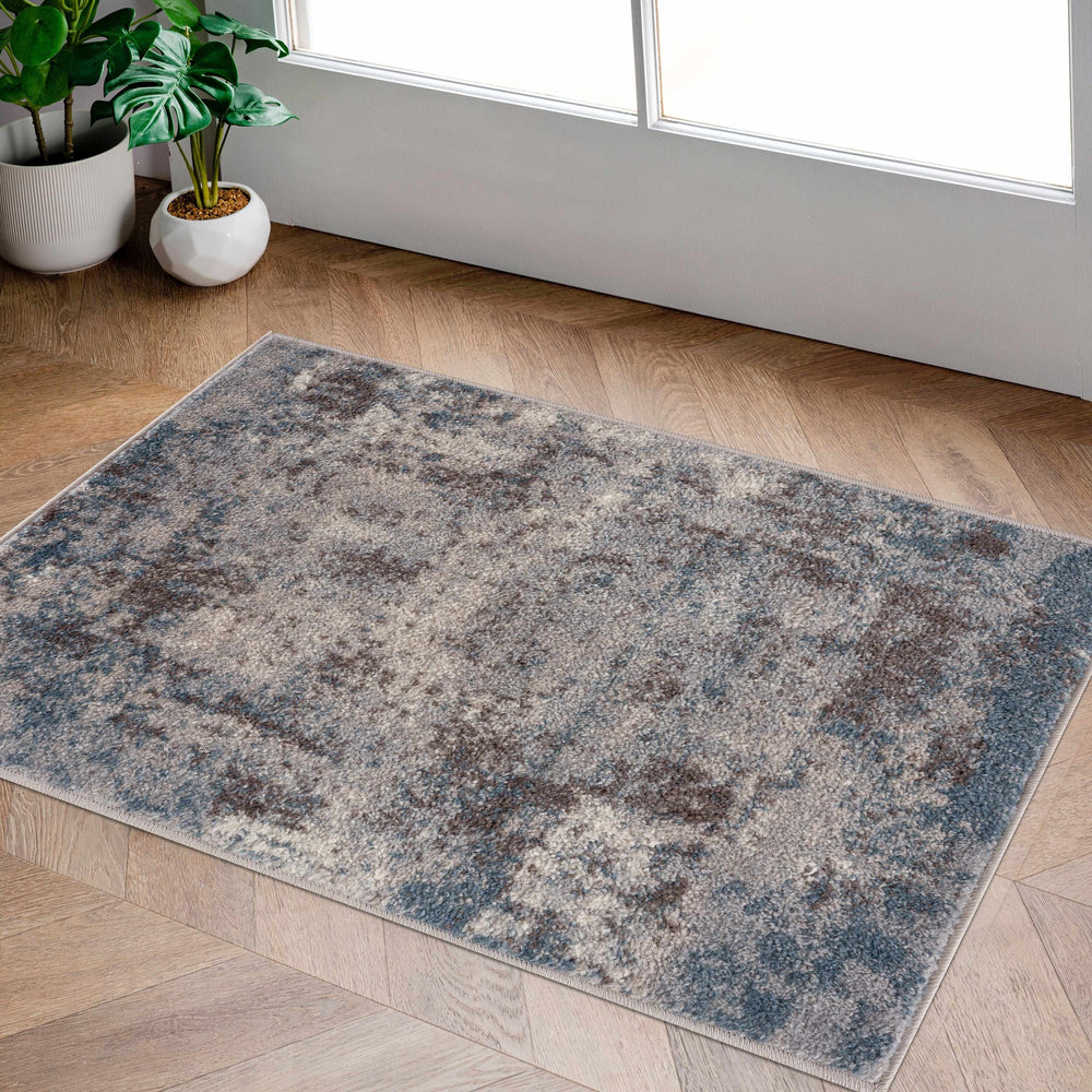Netherfield Abstract Gray Rug