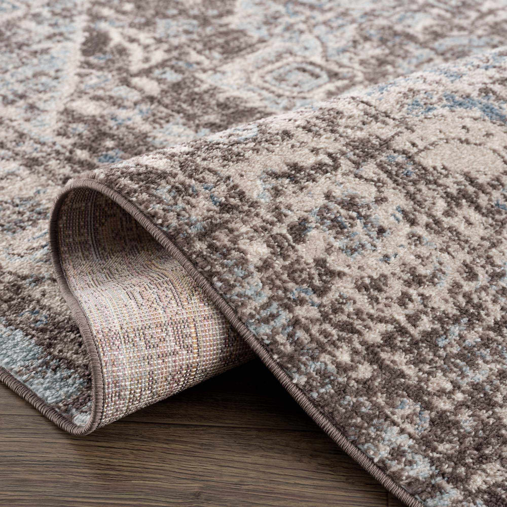 Peeta Dark Brown Medallion Area Rug