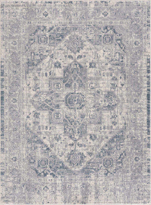 Peeta Gray Blue Medallion Area Rug