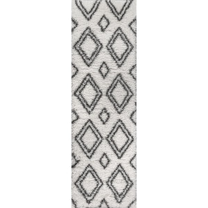 Beni Moroccan Style Diamond Shag Runner Rug