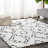 Beni Moroccan Style Diamond Shag Runner Rug