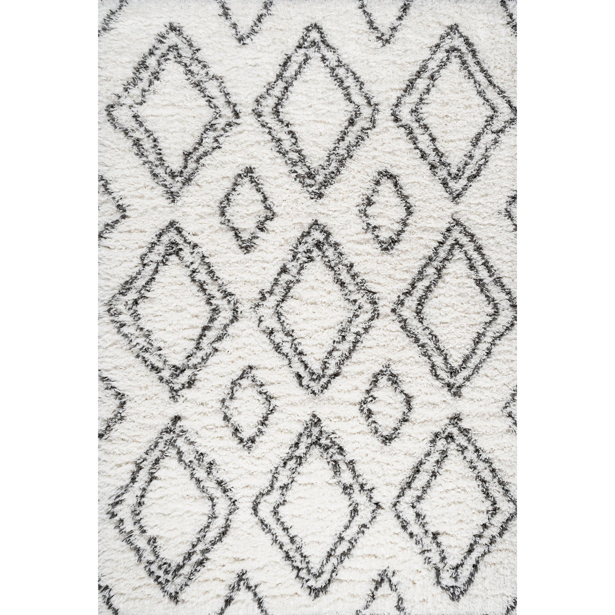 Beni Moroccan Style Diamond Shag Runner Rug