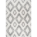 Beni Moroccan Style Diamond Shag Runner Rug