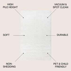 Aydin Solid Plush Shag Area Rug