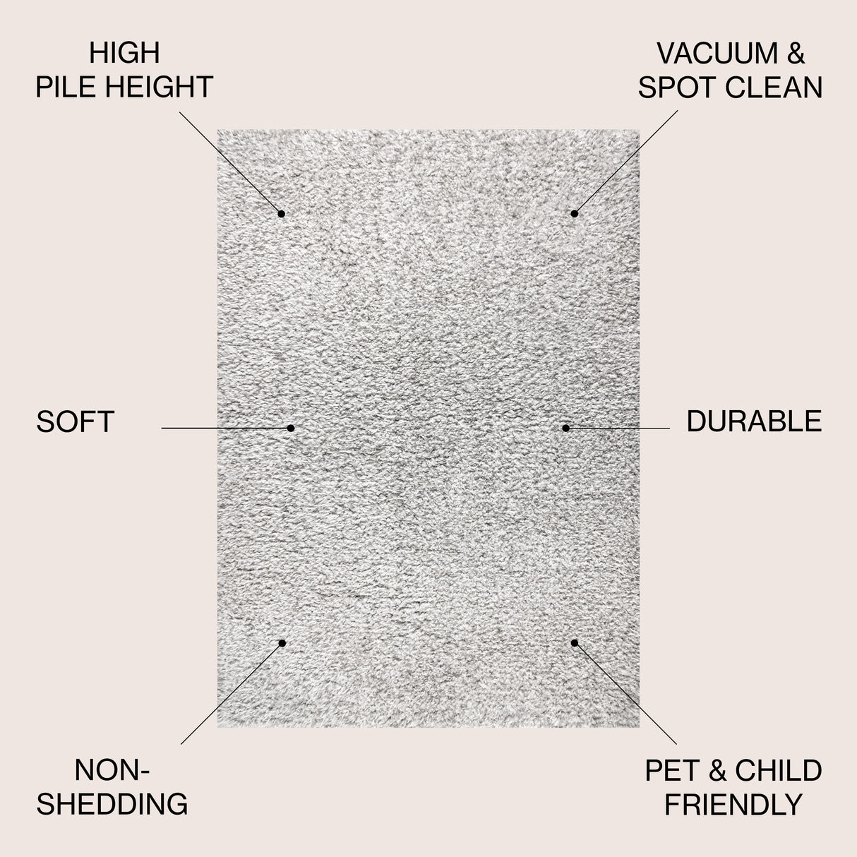 Aydin Solid Plush Shag Area Rug