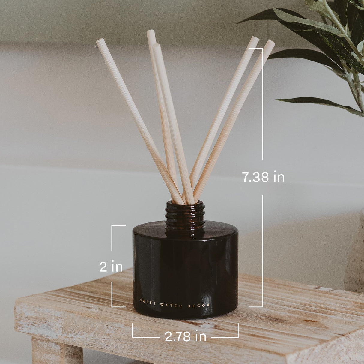 Farmhouse Amber Tinted Glass Jar Reed Diffuser