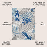 Tropics Palm Leaves Indoor/Outdoor Area Rug