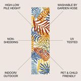 Tropics Palm Leaves Indoor/Outdoor Runner Rug