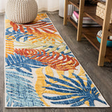 Tropics Palm Leaves Indoor/Outdoor Runner Rug