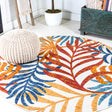 Tropics-Palm-Leaves-Round-Indoor/Outdoor-Area-Rug-Area-Rugs