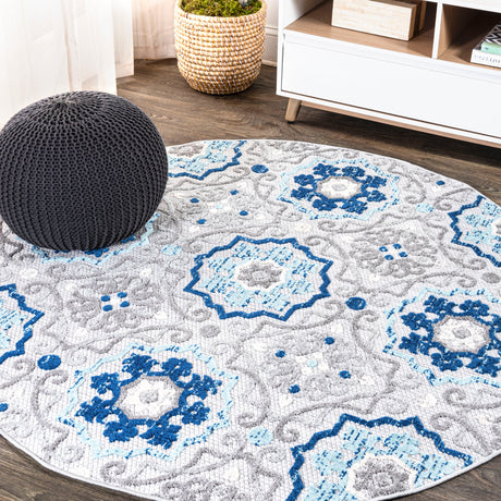 Mediterranean-Medallion-Round-Indoor/Outdoor-Area-Rug-Area-Rugs