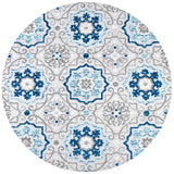Mediterranean Medallion Round Indoor/Outdoor Area Rug