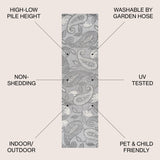 Julien Paisley High-Low Indoor/Outdoor Runner Rug