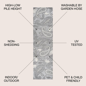 Julien Paisley High-Low Indoor/Outdoor Runner Rug