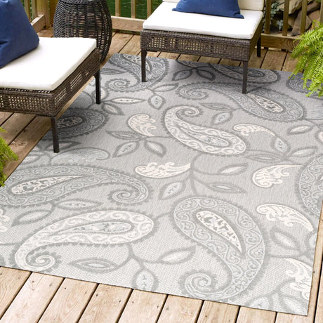 Julien Paisley High-Low Indoor/Outdoor Area Rug