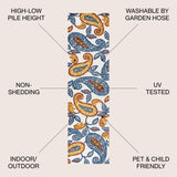 Julien Paisley High-Low Indoor/Outdoor Runner Rug