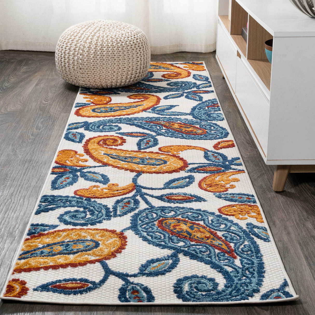 Julien Paisley High-Low Indoor/Outdoor Runner Rug