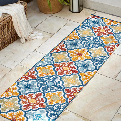 Cassis-Ornate-Ogee-Trellis-High-Low-Indoor/Outdoor-Runner-Rug-Runner-Rugs