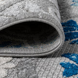 Cassis Ornate Ogee Trellis High-Low Indoor/Outdoor Runner Rug