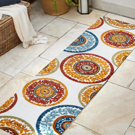 Circus-Medallion-High-Low-Indoor/Outdoor-Runner-Rug-Runner-Rugs