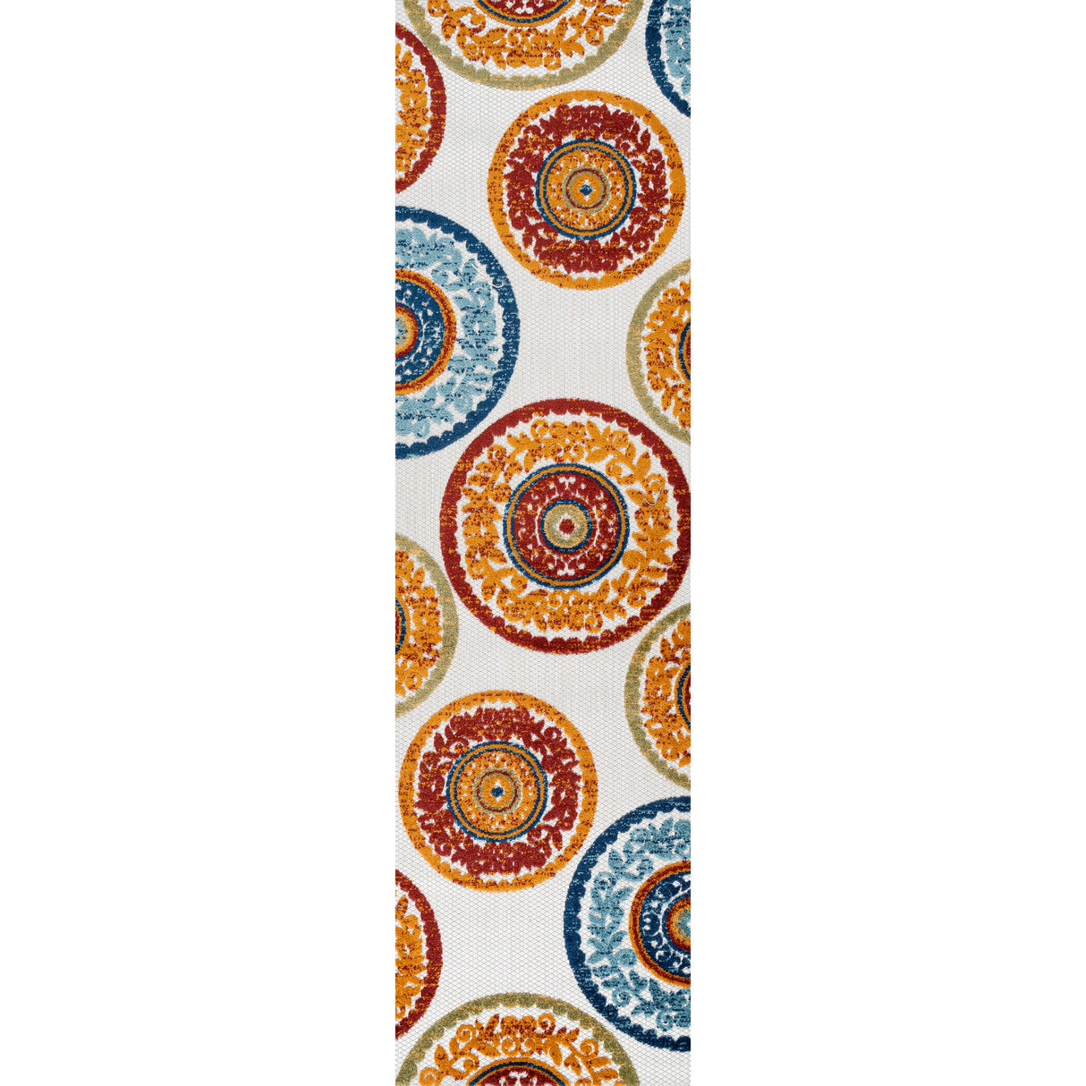 Circus Medallion High-Low Indoor/Outdoor Runner Rug