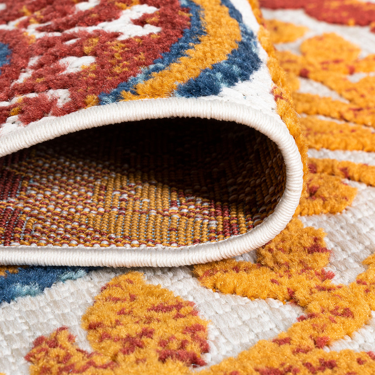 Circus Medallion High-Low Indoor/Outdoor Runner Rug