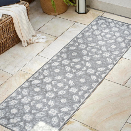 Gallia Tile Trellis High-Low Light Runner Rug