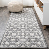 Gallia Tile Trellis High-Low Light Runner Rug