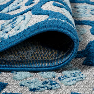 Gallia Tile Trellis High-Low Light Runner Rug